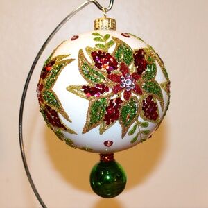 Heartfully Yours Glass Christmas Ornament By Christopher Radko Retired Classic